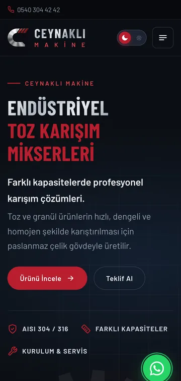 Ceynaklı Makine mobil görünümü
